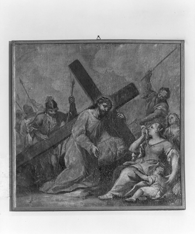 stazione VIII: Gesù consola le donne di Gerusalemme (dipinto) - ambito veneto (prima metà sec. XVIII)