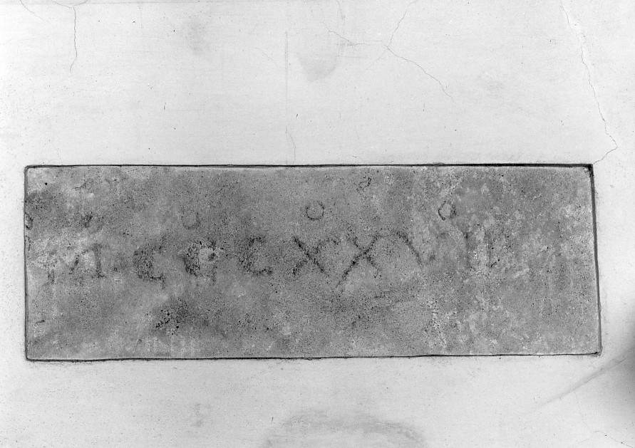 iscrizione (dipinto, frammento) - ambito veronese (sec. XIV)