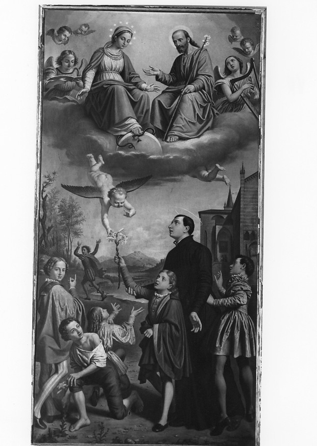 San Luigi Gonzaga (dipinto, opera isolata) di Recchia Angelo (terzo quarto sec. XIX)