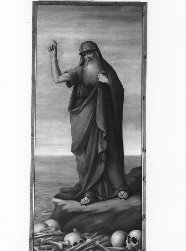 Ezechiele ha la visione della valle delle ossa inaridite (dipinto, opera isolata) di Salomoni Antonio (secc. XIX/ XX)