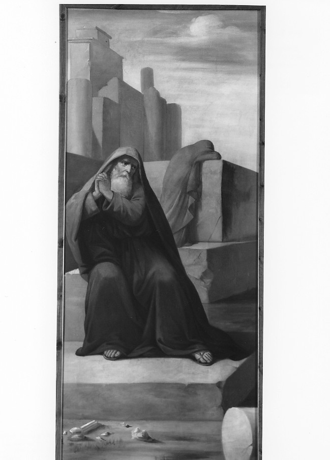 lamento di Geremia per la distruzione di Gerusalemme (dipinto, opera isolata) di Salomoni Antonio (secc. XIX/ XX)