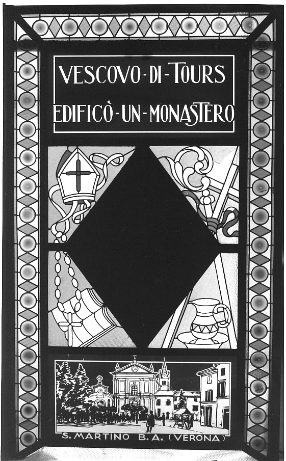 San Martino (vetrata, serie) - ambito veneto (fine sec. XIX)