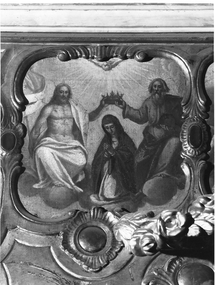 incoronazione di Maria Vergine (dipinto) di Rossi Giovanni Battista detto Gobbino (metà sec. XVII)