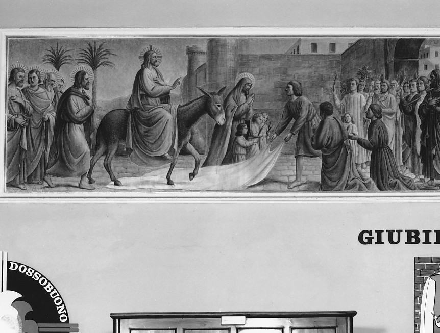 entrata di Cristo in Gerusalemme (dipinto, ciclo) di Miolato Gaetano (sec. XX)