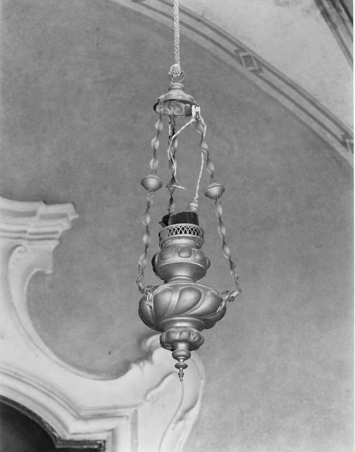 lampada pensile - bottega veronese (prima metà sec. XX)