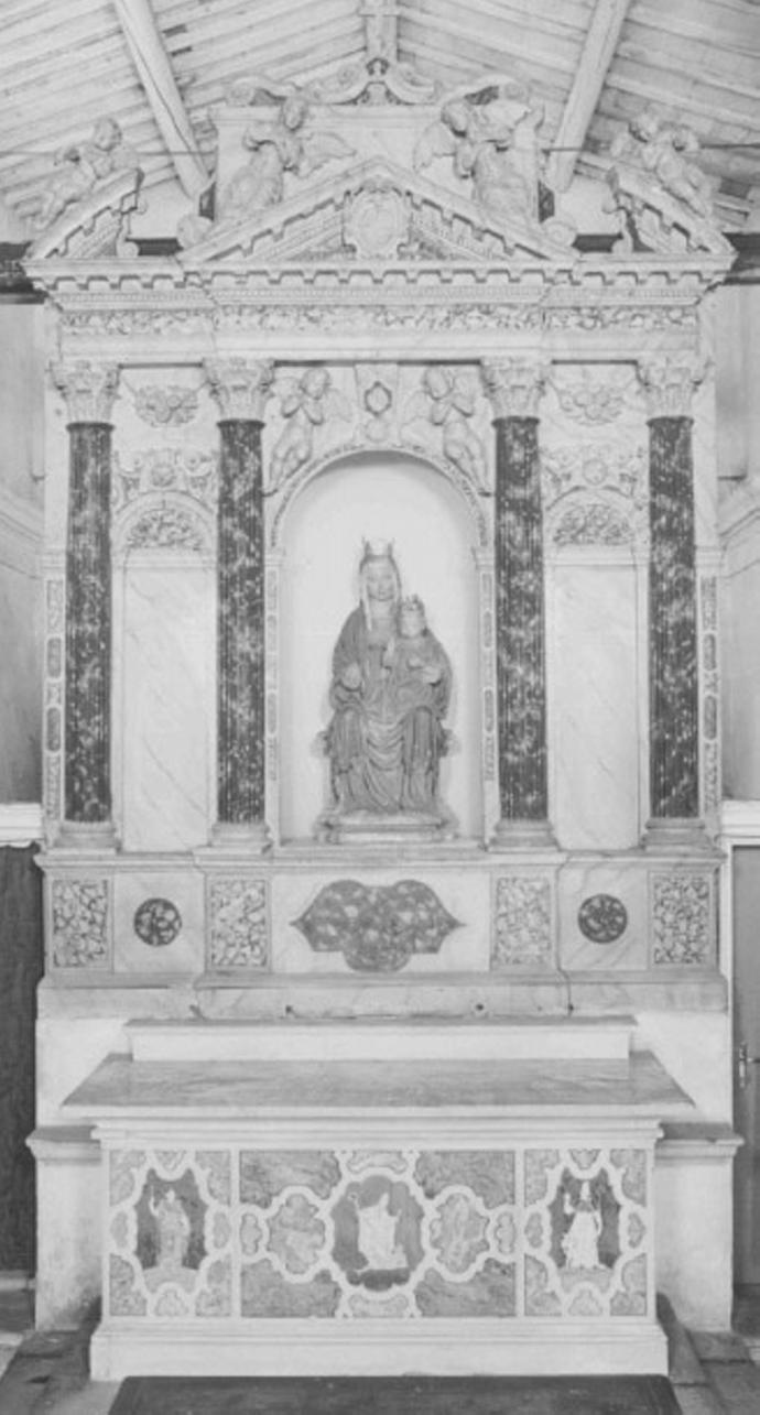 altare maggiore, insieme di Albanese Giovanni Battista (maniera) (sec. XVI)