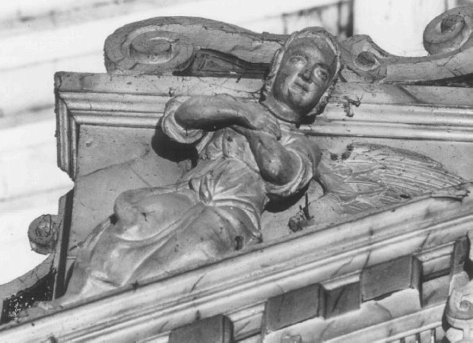 angioletto (rilievo, elemento d'insieme) di Albanese Giovanni Battista (maniera) (sec. XVI)