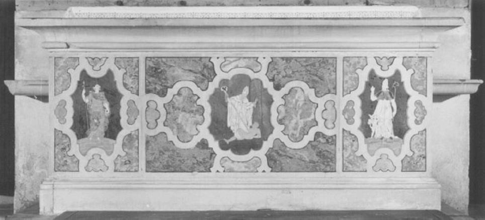 mensa d'altare, elemento d'insieme di Albanese Giovanni Battista (maniera) (sec. XVII)
