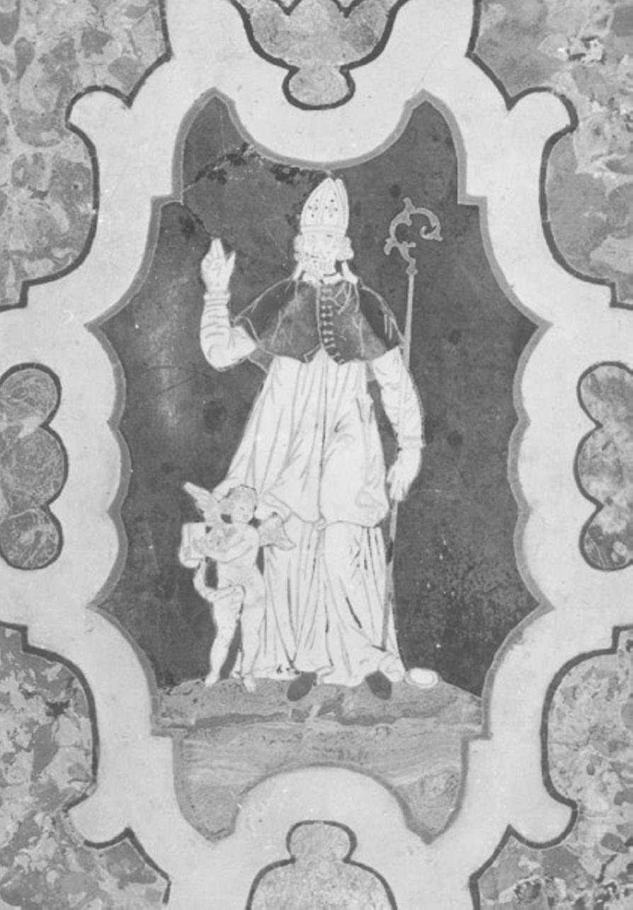 Santi (paliotto, elemento d'insieme) di Albanese Giovanni Battista (maniera) (sec. XVII)