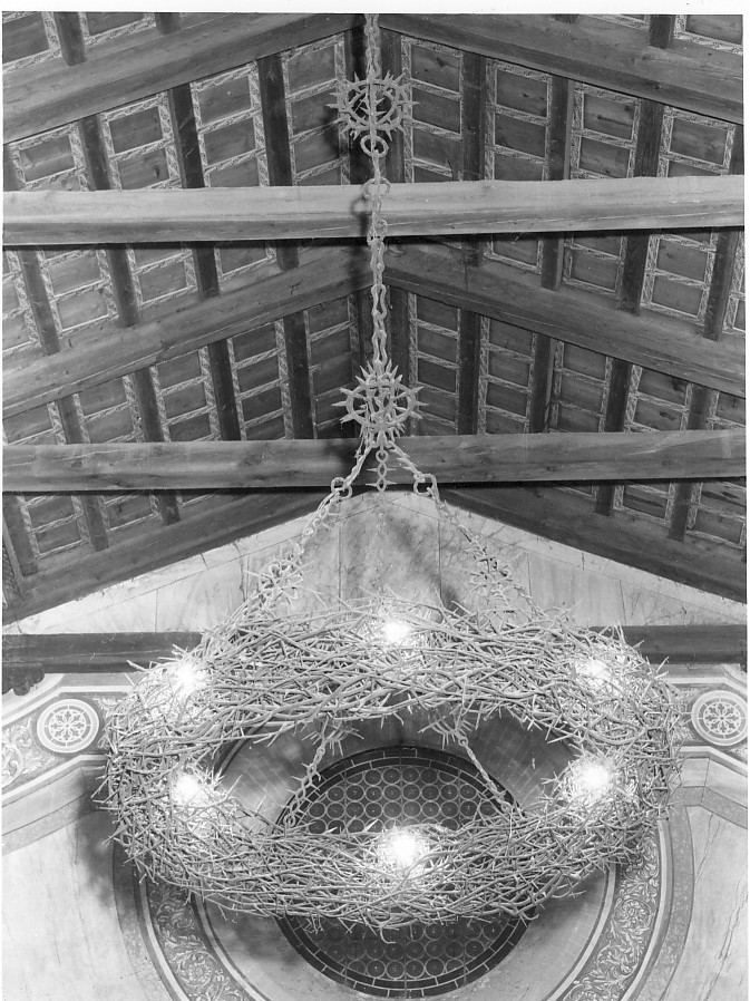 lampada pensile - bottega veneziana (secondo quarto sec. XX)