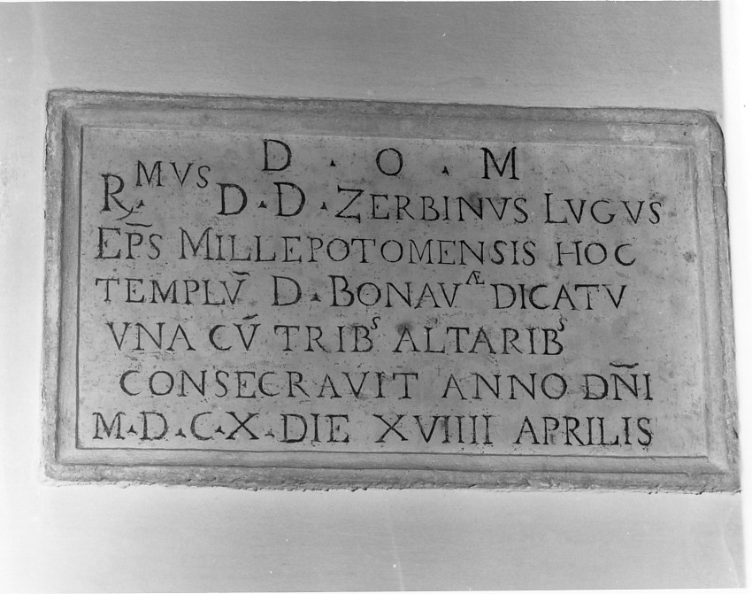 lapide documentaria - ambito bassanese (sec. XVII)