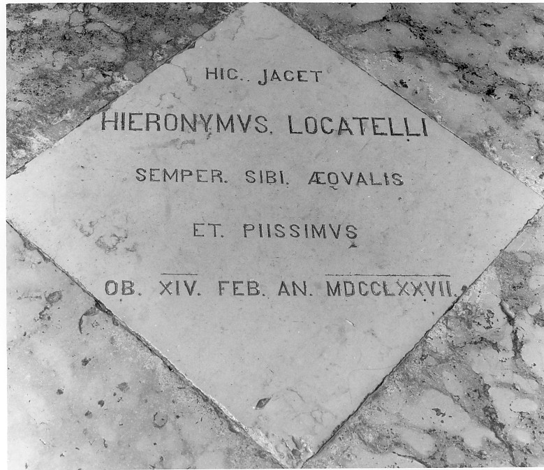 lapide tombale - ambito bassanese (sec. XVIII)