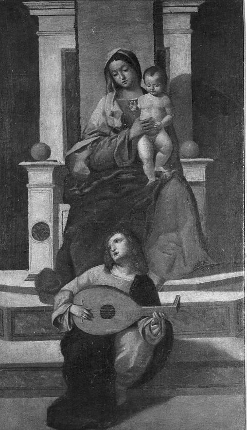 Madonna in trono con Bambino (dipinto) - ambito veneto (prima metà sec. XX)