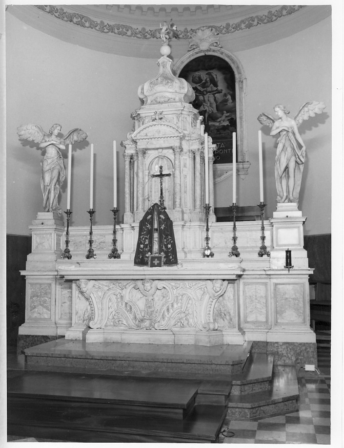 altare maggiore, insieme di Zanchetta da Pove (attribuito) (sec. XVIII)