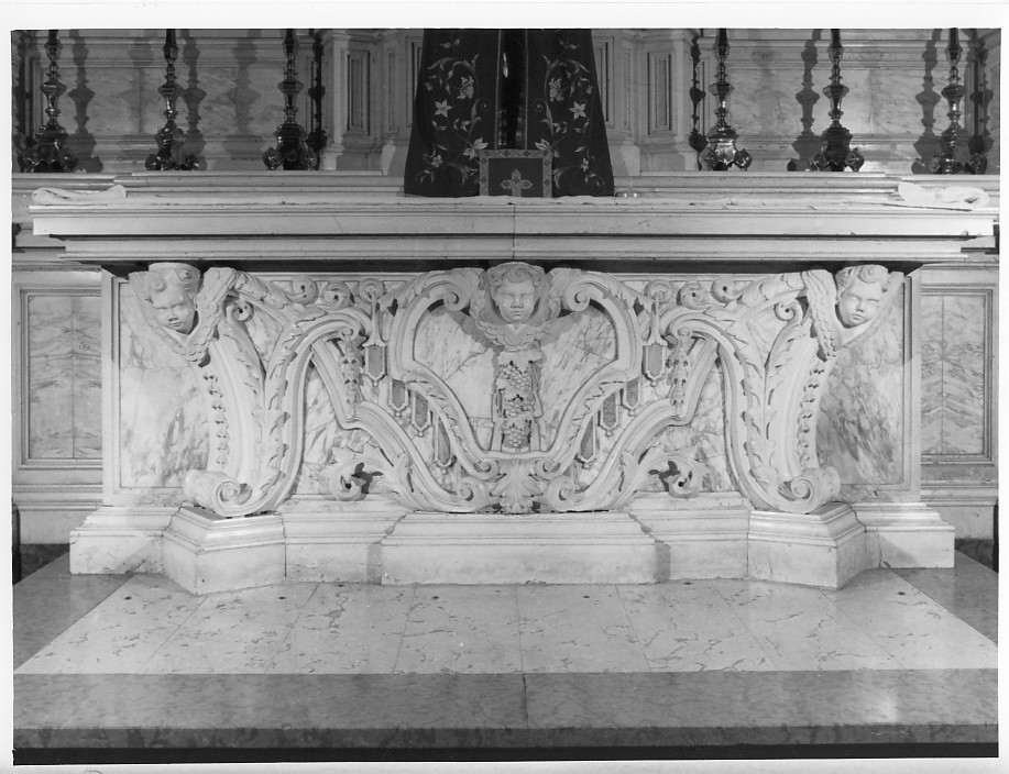 mensa d'altare, elemento d'insieme di Zanchetta da Pove (attribuito) (sec. XVIII)