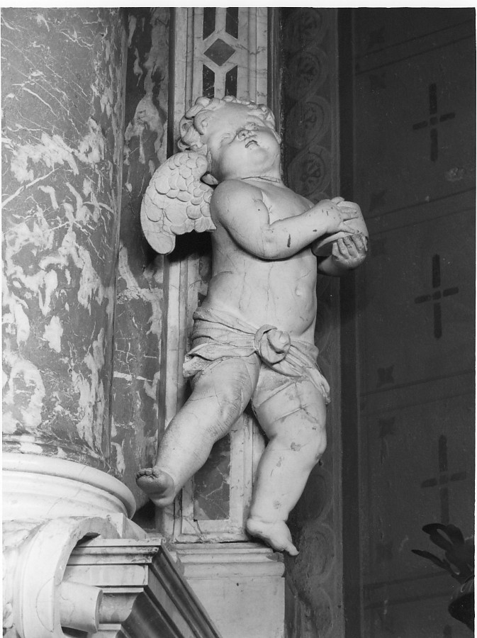 simbolo di San Matteo: angelo (scultura, elemento d'insieme) - ambito Italia settentrionale (secc. XVII/ XVIII)