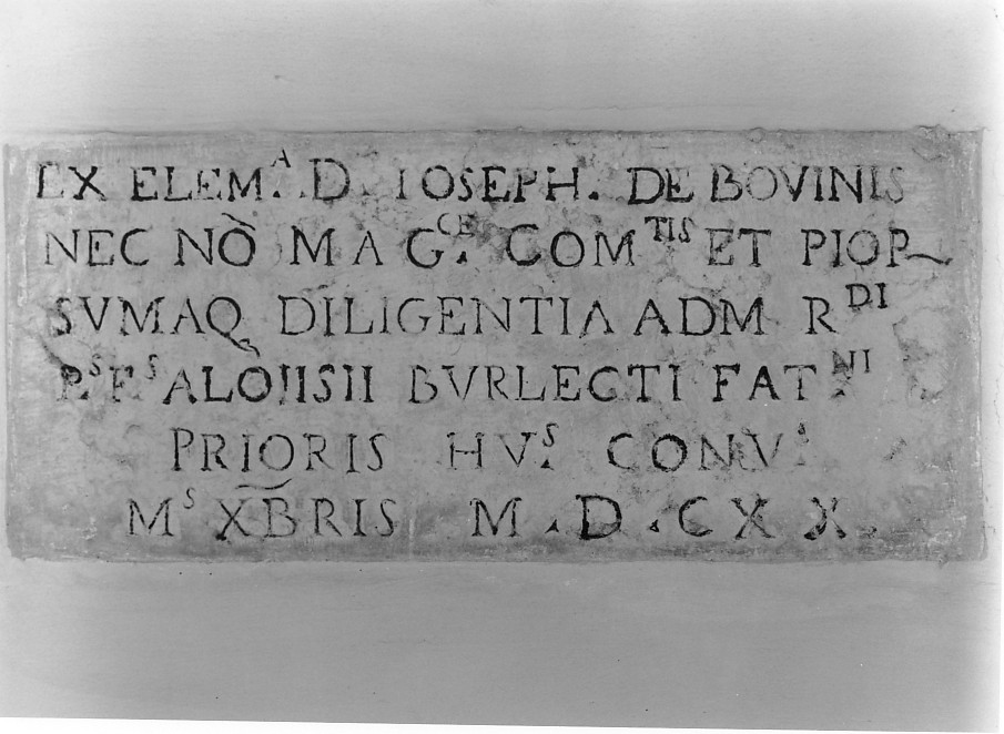 lapide documentaria - ambito veneto (sec. XVII)