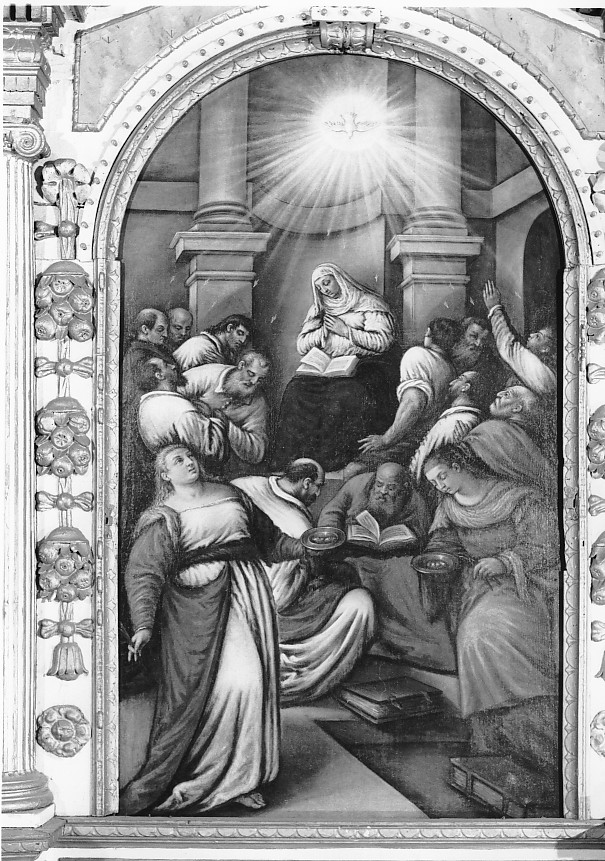 Pentecoste (dipinto) di Dal Ponte Leandro detto Leandro Bassano (attribuito) (ultimo quarto sec. XVI)