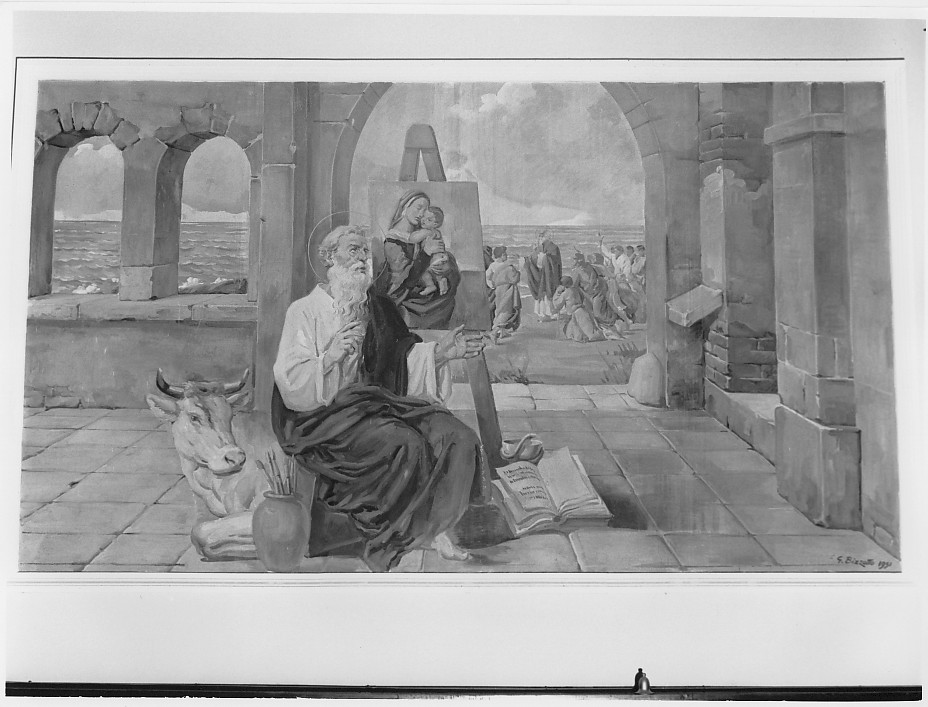 San Luca ritrae la Madonna (dipinto) di Bizzotto Giovanni (sec. XX)