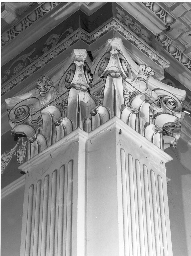 motivo decorativo fitomorfo (capitello, serie) - ambito veneto (sec. XIX)