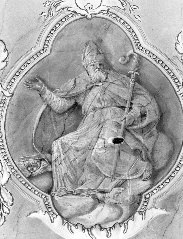 Sant'Ambrogio (dipinto, elemento d'insieme) di Canal Giambattista (sec. XIX)