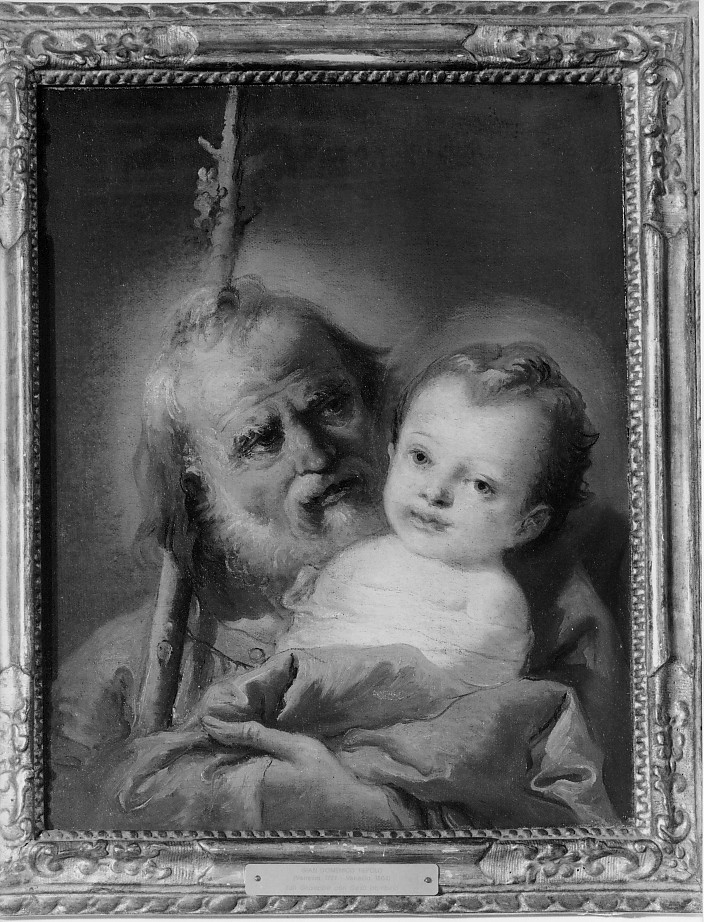 San Giuseppe e Gesù Bambino (dipinto, opera isolata) di Tiepolo Gian Domenico (terzo quarto sec. XVIII)