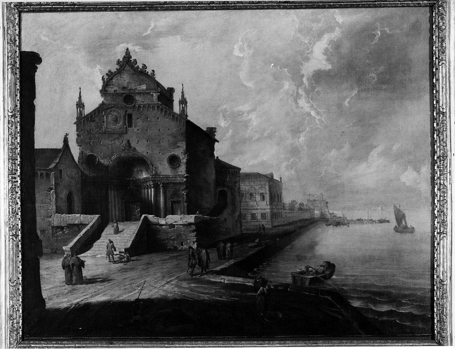 paesaggio con architetture (dipinto, opera isolata) di Canal Antonio detto Canaletto (primo quarto sec. XVIII)