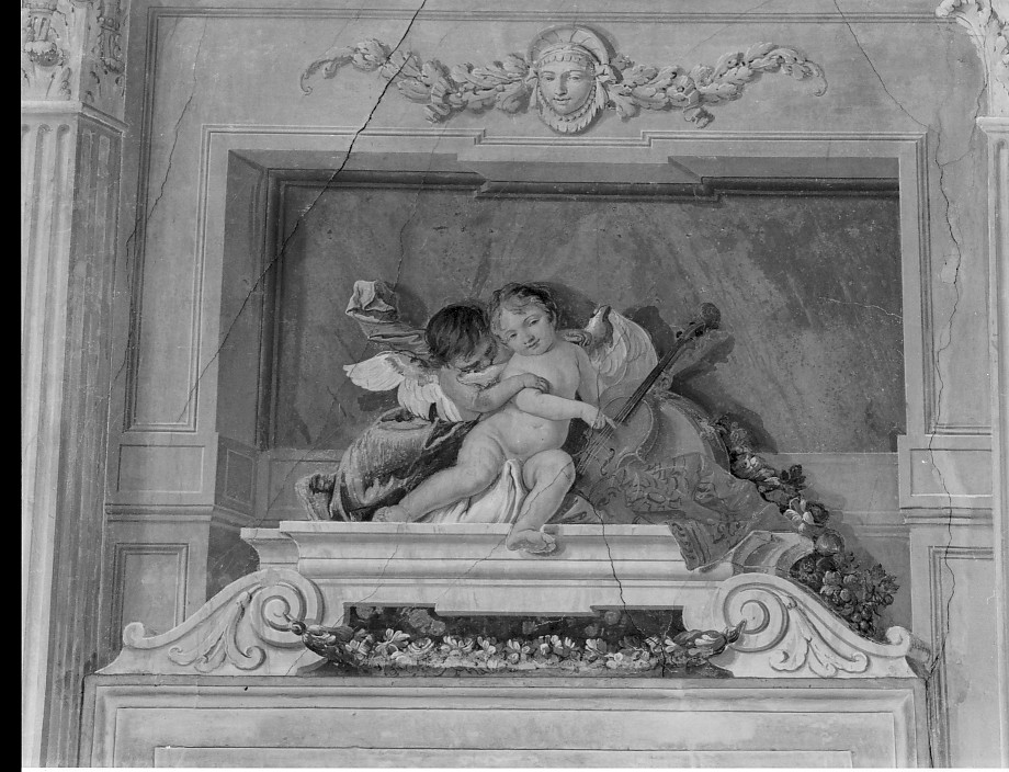 putti alati (dipinto) di Lorenzi Francesco (attribuito), Guidolini Paolo (attribuito) (sec. XVIII)
