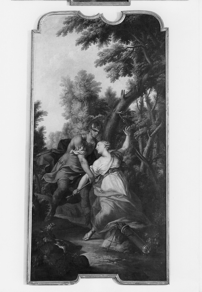 Rinaldo impedisce ad Armida di uccidersi, episodi della Gerusalemme liberata (dipinto) di Cignaroli Vittorio Amedeo (seconda metà sec. XVIII)
