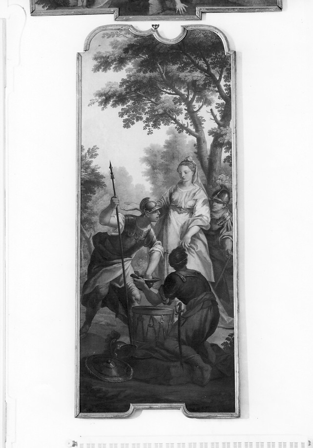 Un soldato estrae dall'urna il nome dei guerrieri, episodi della Gerusalemme liberata (dipinto) di Cignaroli Vittorio Amedeo (seconda metà sec. XVIII)