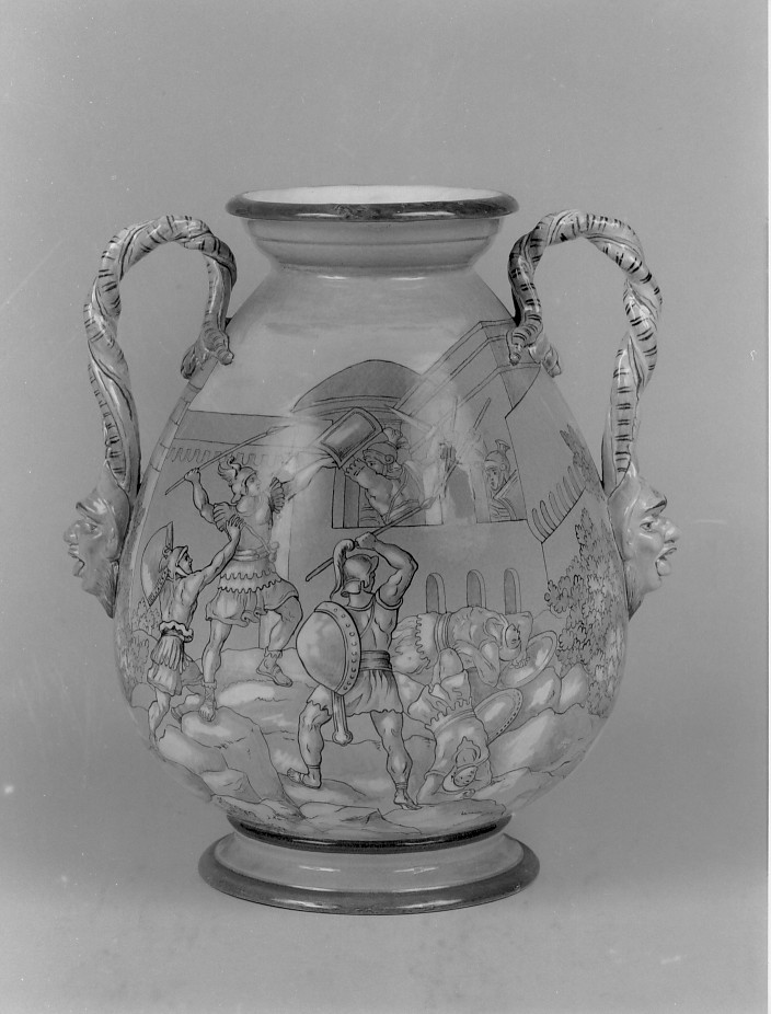 scena di battaglia (anfora) di Ditta Richard Ginori (primo quarto sec. XX)