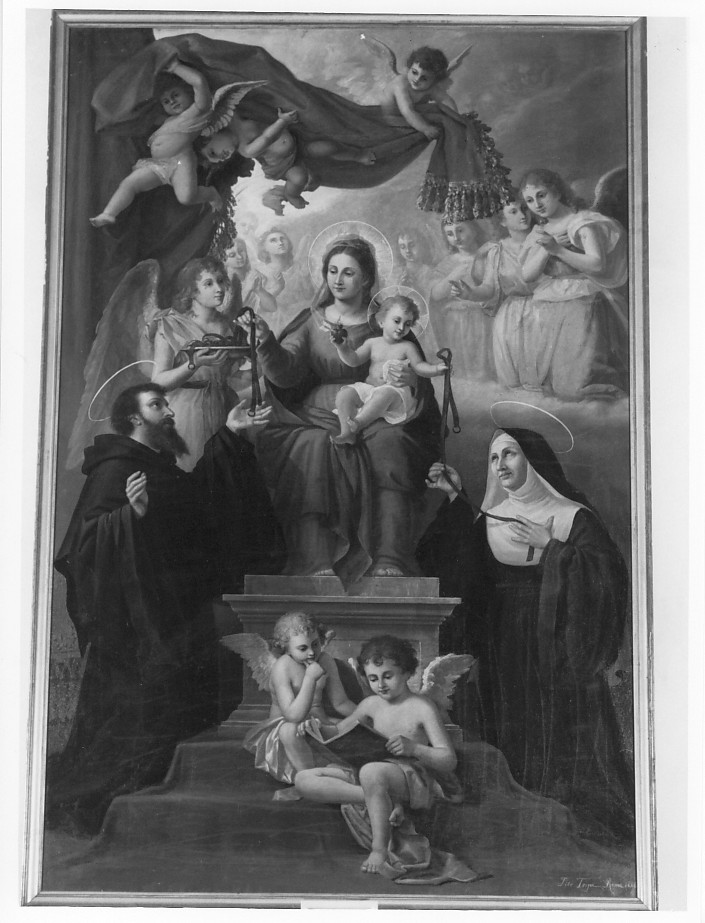 Madonna della Cintola (dipinto) di Troya Tito (sec. XIX)