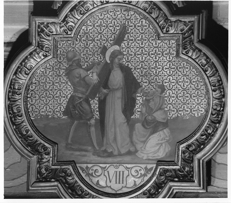 stazione VIII: Gesù consola le donne di Gerusalemme (dipinto, elemento d'insieme) - ambito veneto (metà sec. XIX)