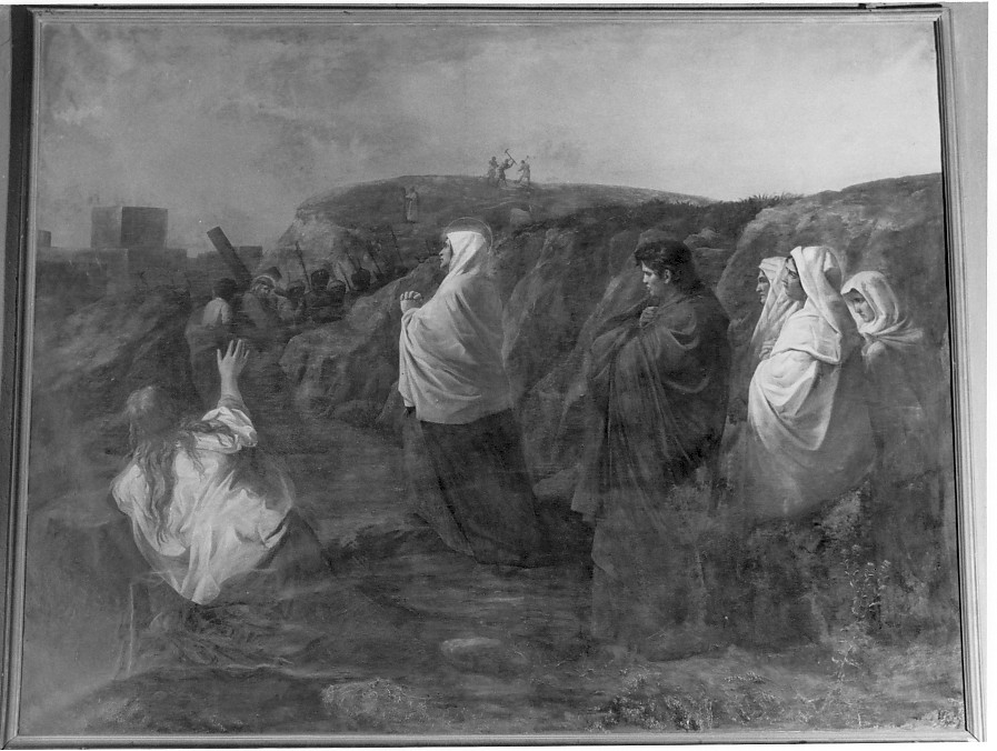 pie donne al sepolcro (dipinto) di Pupin Valentino (sec. XIX)
