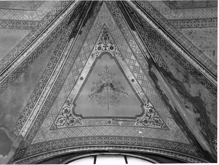 motivi decorativi geometrici e vegetali (dipinto) di Cavedon Domenico (sec. XIX)