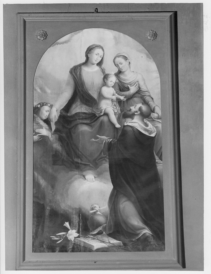 Madonna del Rosario (dipinto) di Pupin Valentino (seconda metà sec. XIX)