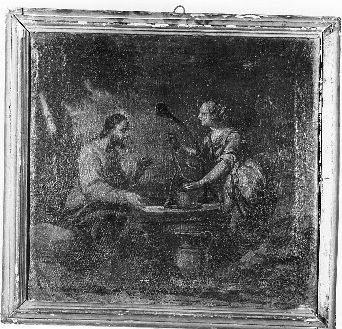 Cristo e la samaritana al pozzo (dipinto) - ambito veneto (sec. XVIII)