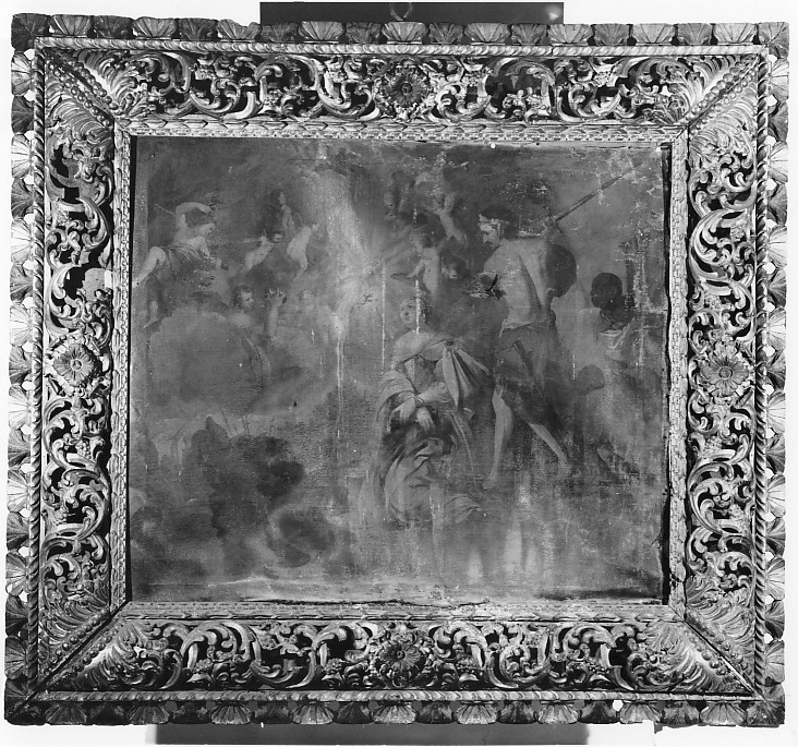 supplizio di Santa Lucia (dipinto) di Carpioni Giulio (attribuito) (sec. XVII)