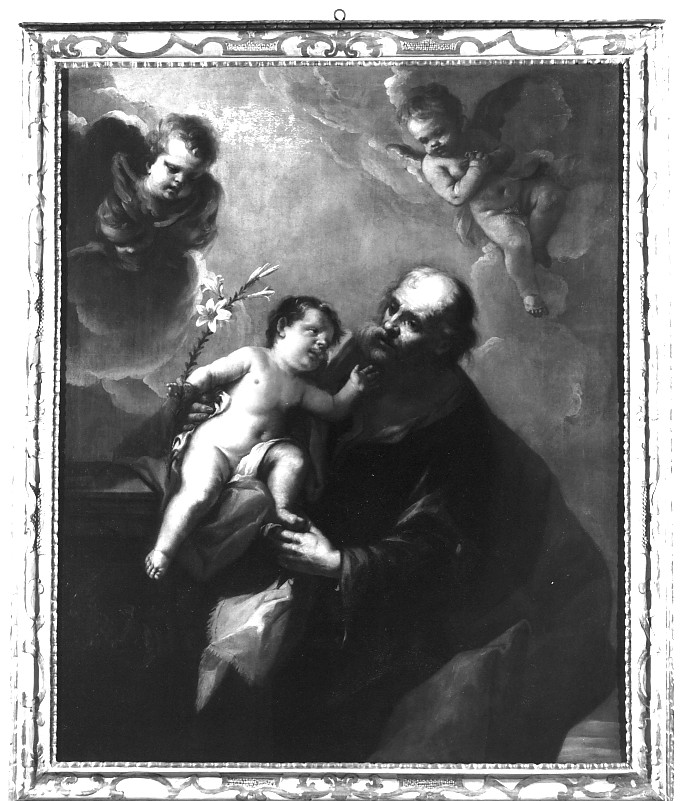 San Giuseppe e Gesù Bambino (dipinto) di De Pieri Giovanni Antonio detto Zoppo Vicentino (attribuito) (sec. XVIII)
