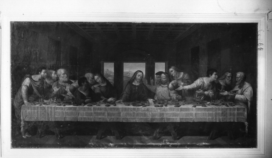 ultima cena (dipinto) - ambito veronese (sec. XIX)