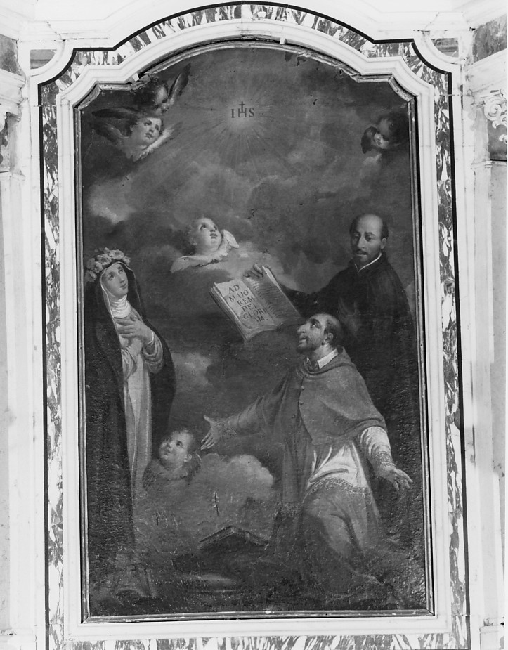 San Carlo Borromeo (dipinto) di Dalla Rosa Saverio (sec. XIX)