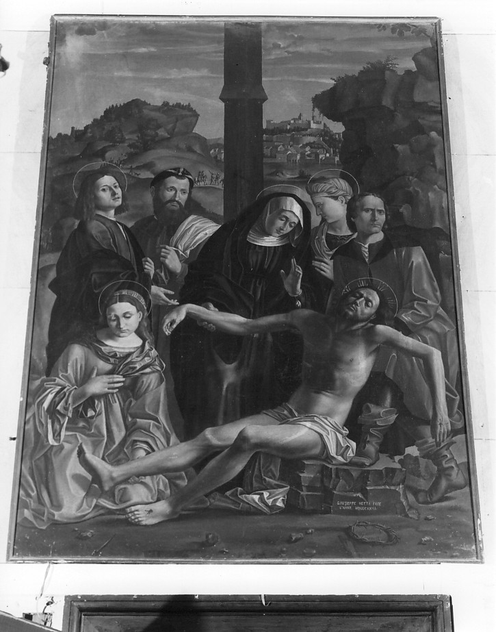 compianto sul Cristo morto (dipinto) di Netti Giuseppe (sec. XIX)