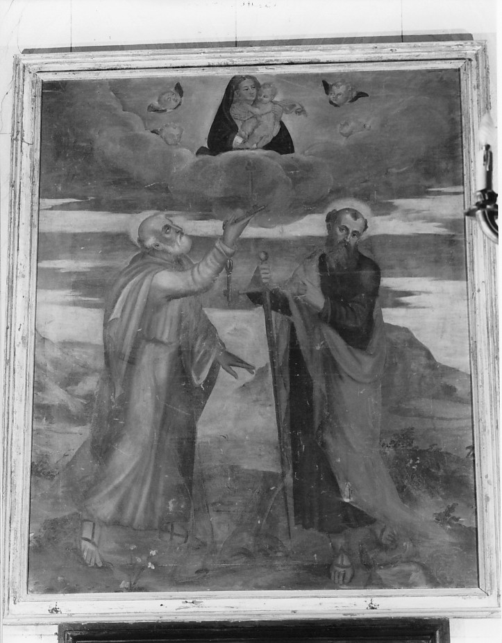 Madonna in gloria con San Pietro (dipinto) - ambito veronese (sec. XVI)