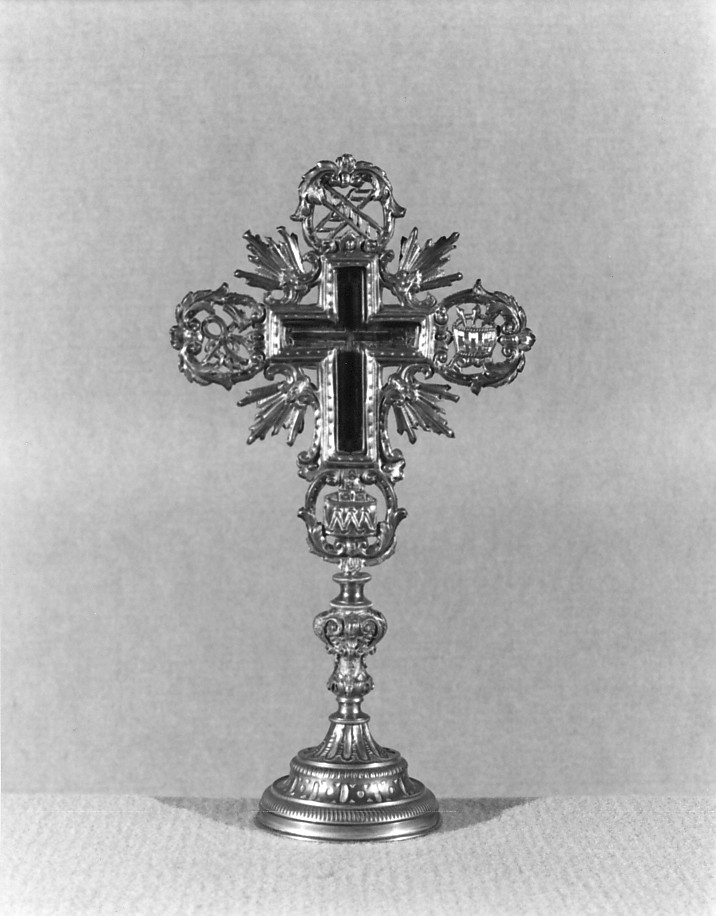 reliquiario - a croce - ambito veneto (sec. XIX)