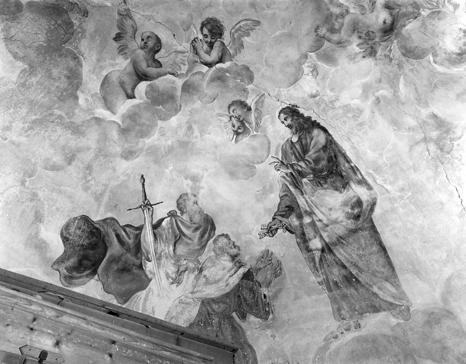 Cristo consegna le chiavi a San Pietro (dipinto) - ambito veronese (sec. XVIII)