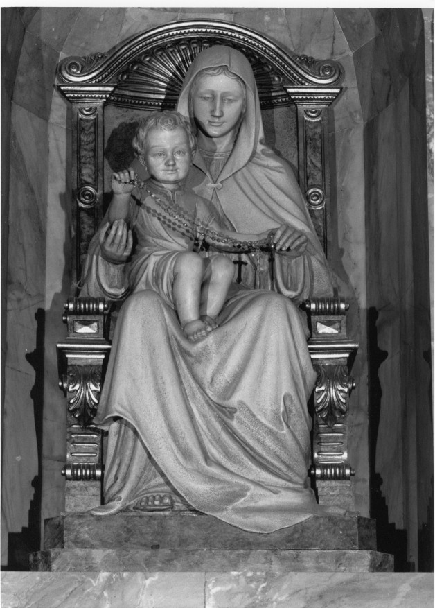 Madonna con Bambino in trono (gruppo scultoreo) - ambito veneto (sec. XX)