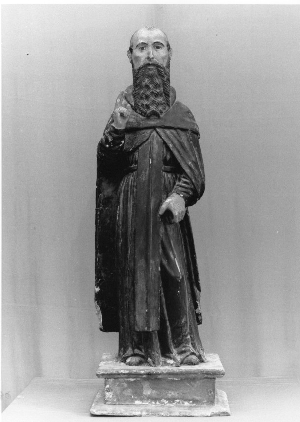 Sant'Antonio Abate (scultura) di Zebellana Giovanni (sec. XV)