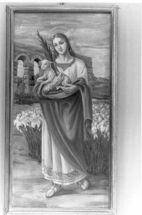 Sant'Agnese (dipinto) di Ditta Ballardini Scipione (attribuito) (sec. XX)