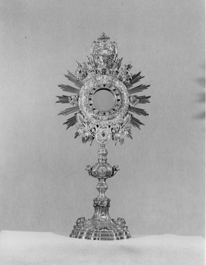 ostensorio - a raggiera - ambito veneto (sec. XIX)