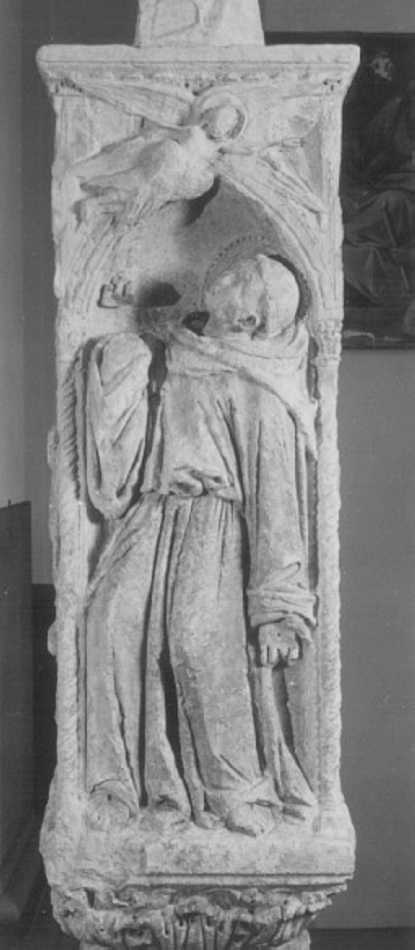 San Francesco d'Assisi riceve le stimmate (rilievo) di Giovanni Di Rigino (attribuito) (metà sec. XIV)